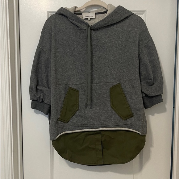3.1 Phillip Lim Tops - EUC! 3.1 Phillip Lim Gray and Olive Hoodie, Size XS